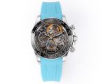Rolex Daytona Skeleton Blue Rubber Strap 4802 Movement Men Watch